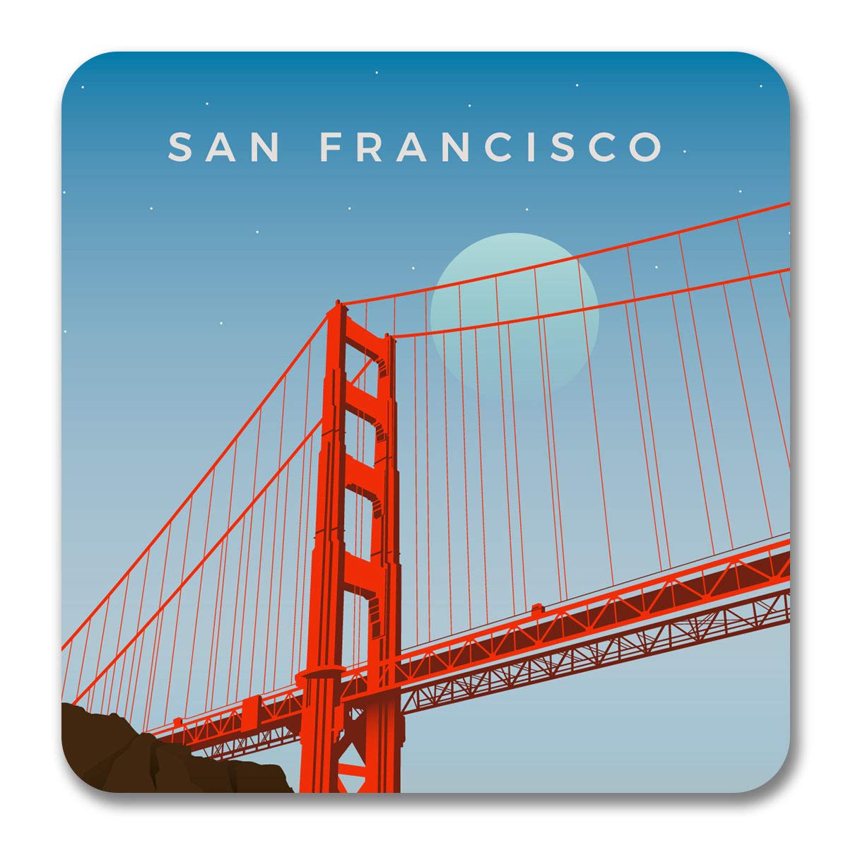 Giftcart San Francisco Fridge Magnet Collection 7.5 x 7.5 cm (3x3) (Golden Gate Bridge)