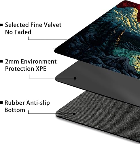 Miniatura 19 de Tapete de juego para MTG, con bolsas de almacenamiento gratis, tapete de juego de 24 x 14 pulgadas, TCG y tapete de juego de mesa para tarjetas