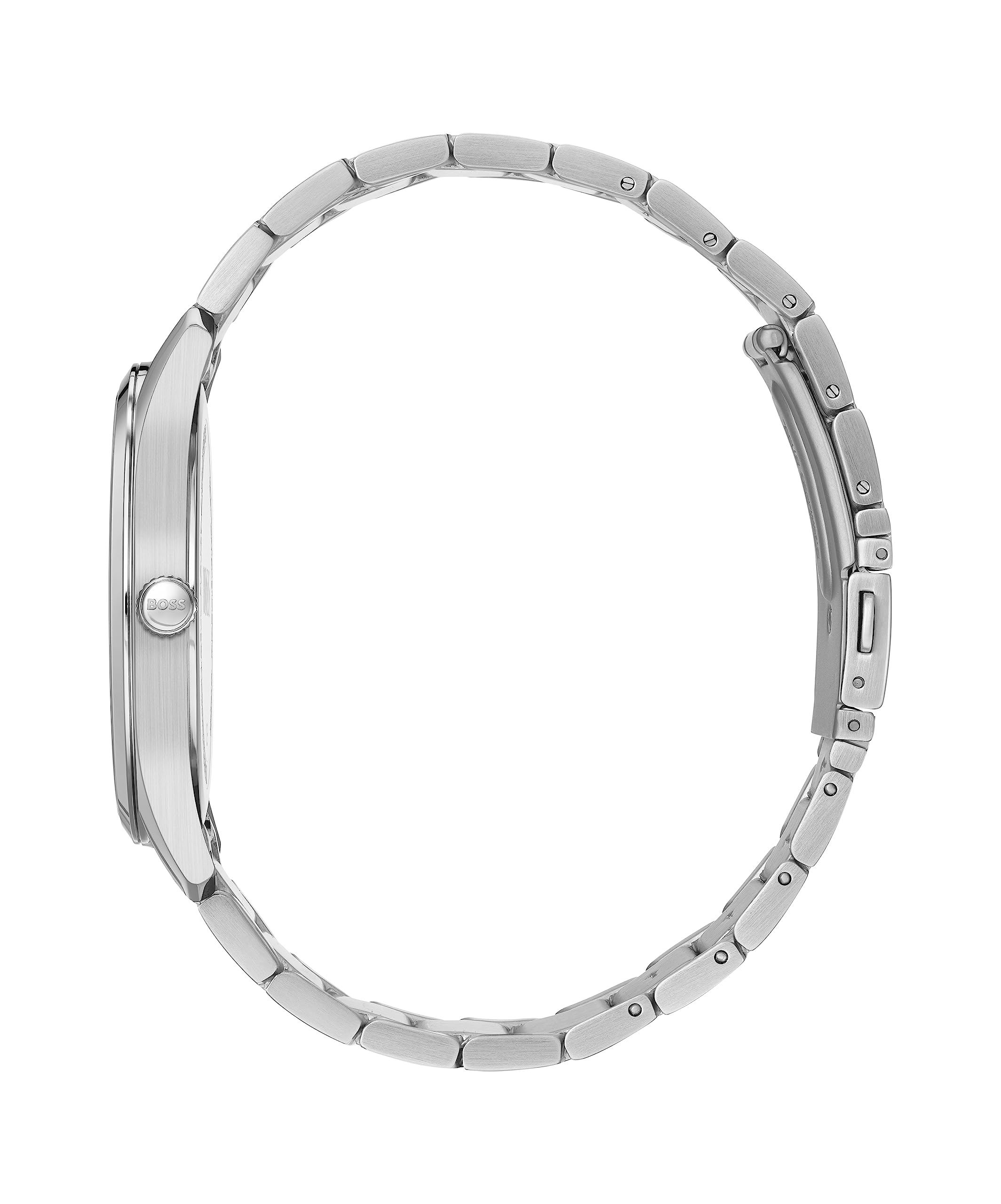 BOSS Analog Quarzuhr für Herren Kollektion Circuit mit Silbernes Edelstahlarmband - 1513731