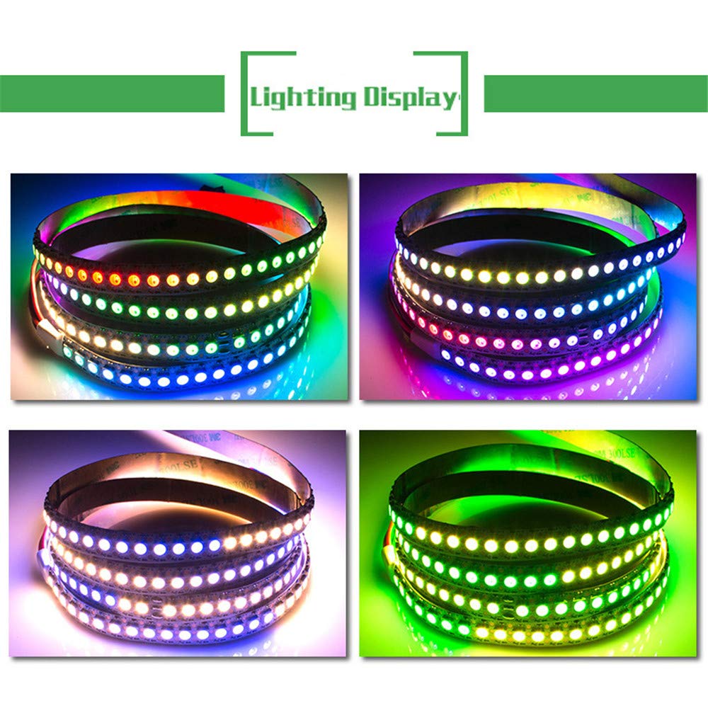 ws2812 rgbw sk6812 5 V 5 m 144 LED ip30 tira LED, tira LED inteligente direccionable individualmente, PCB negro