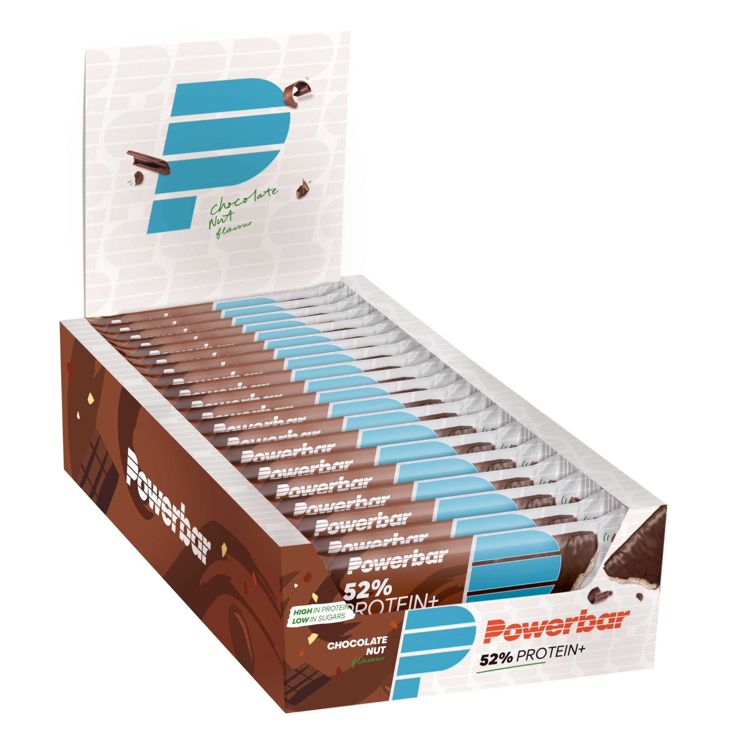 Powerbar - 52% Protein Plus - Chocolate Nut - 20x50g - High Protein Low Sugar Bars