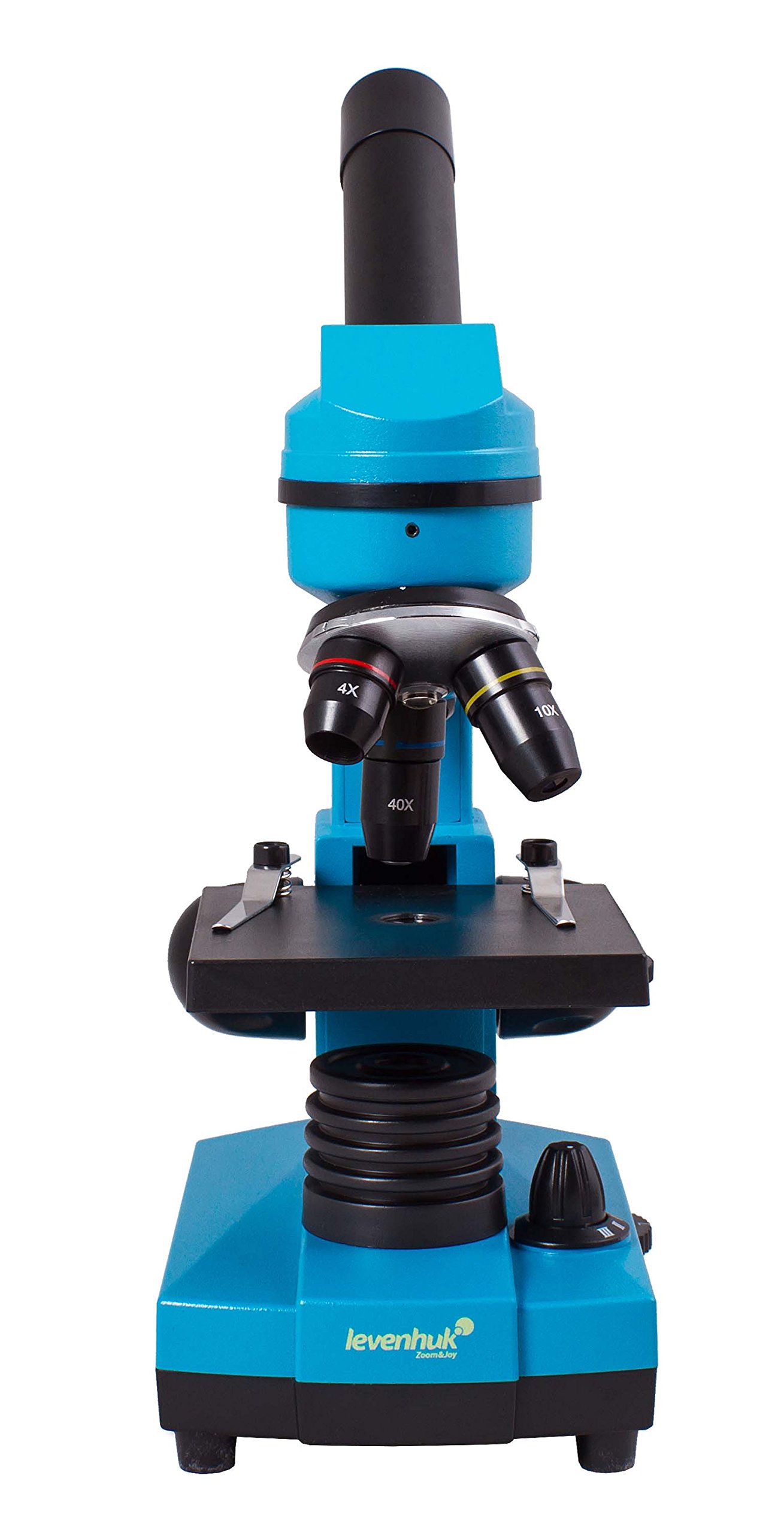 Levenhuk Rainbow 2L Azure Kids Home Lab STEM Kit with 400x Portable Biological Microscope, Full-Colour Illustrated Experiment Guide, Prepared Samples and Scientific Tools, Blue (en)