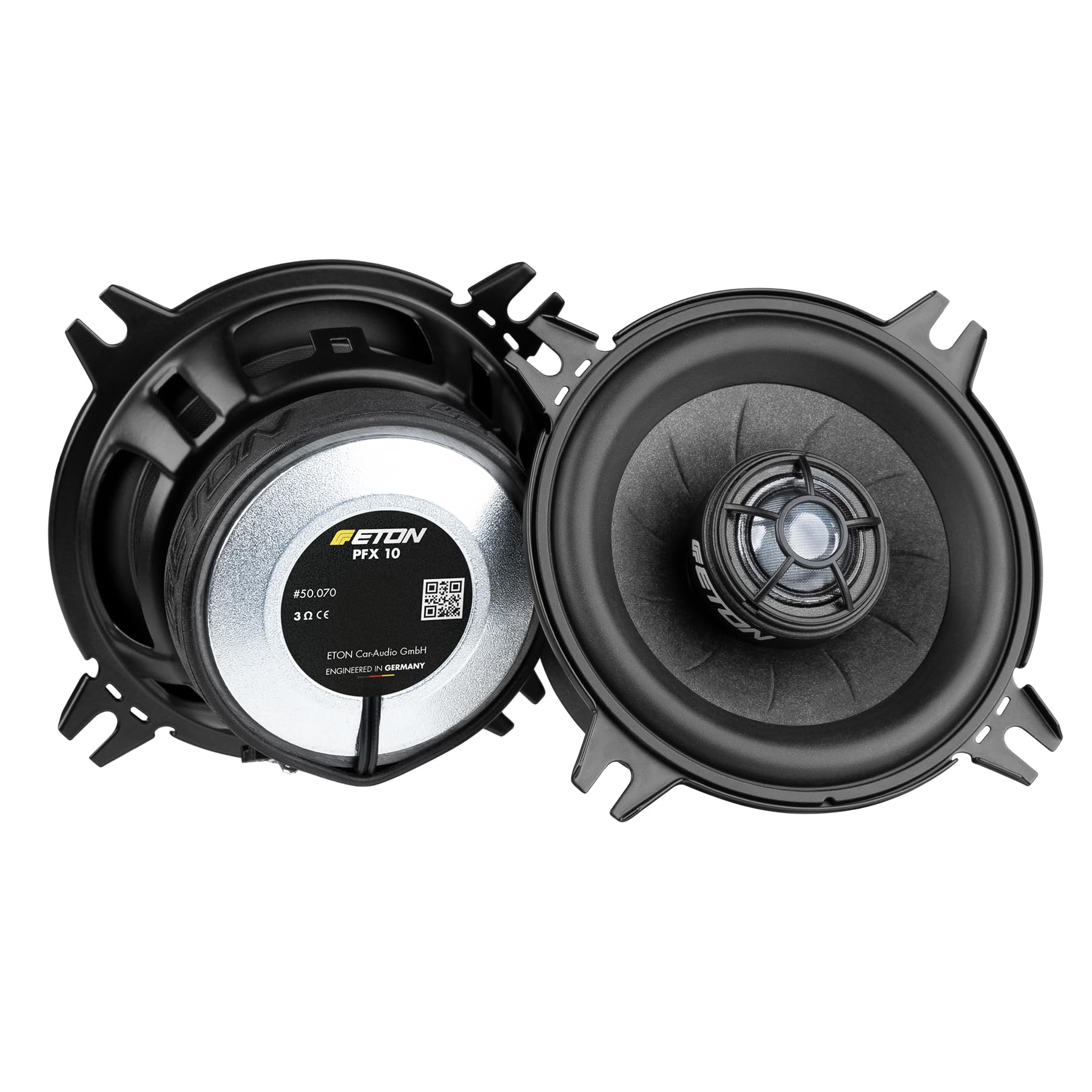 ETON PFX 10 – Klangstarkes 10 cm / 4 Koaxial System, Auto Lautsprecher für Front oder Heck, Soundsystem mit 80 Watt, geeignet auch für Wohnmobile, Busse, Transporter, 1 Paar