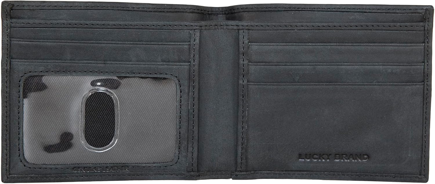 Lucky Brand Men's Bifold Wallet | ID Window | Card Slots | Genuine Leather | Organization | Durable | Stylish - Image 4