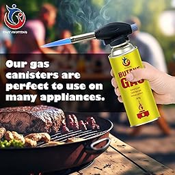 Easy Shopping® Butane Gas Canister Bottles Camping Stove Heater Cooker Blowtorch Portable Burner Weed Wand BBQ (4)