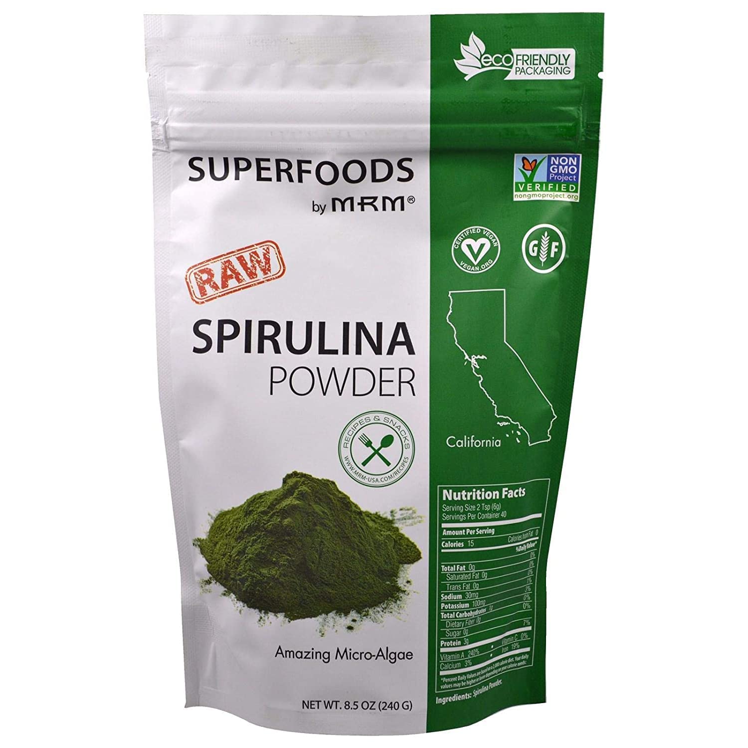MRM Raw Spirulina Powder (240g)