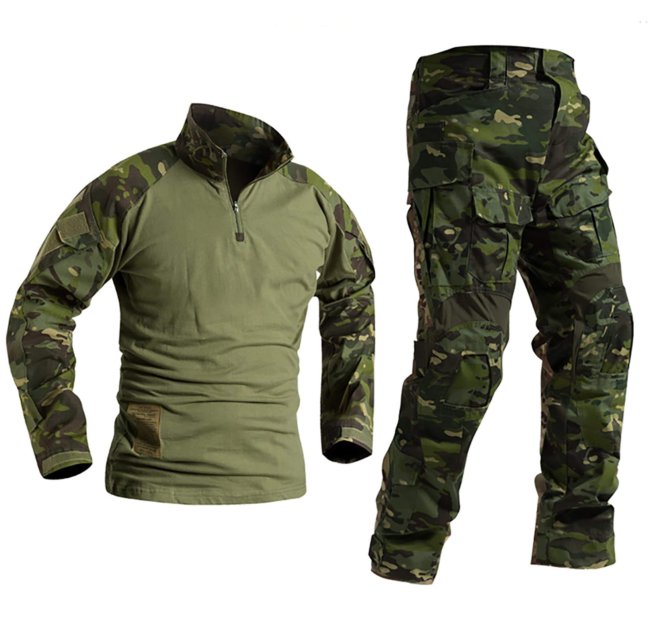 Pantaloni Traspiranti Multitasche Airsoft Camicia Mimetica Camo Abbigliamento Militare Militare per Uomo