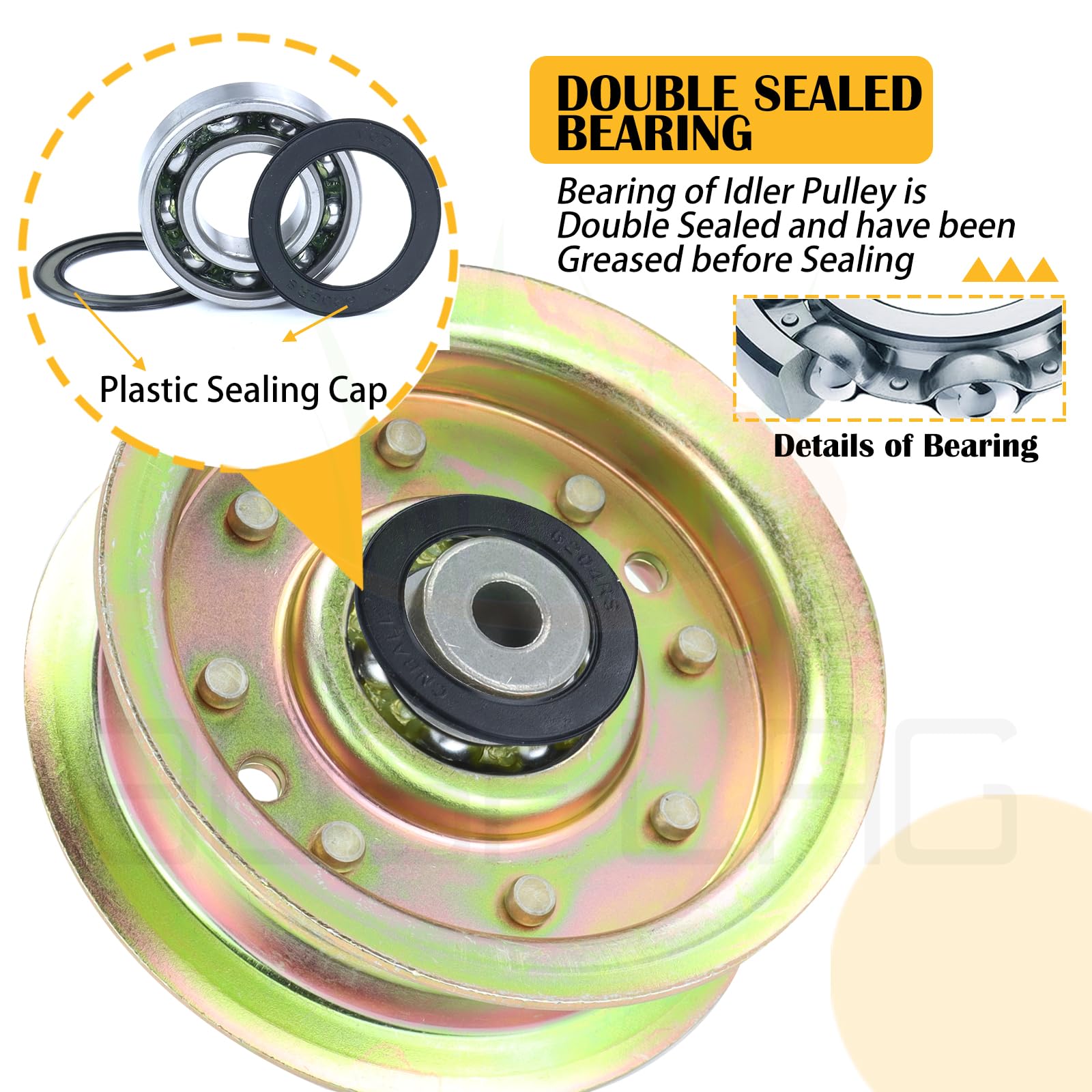 Amazon.com: BOSFLAG 156493 Idler Pulley Craftsman Replaces 173901