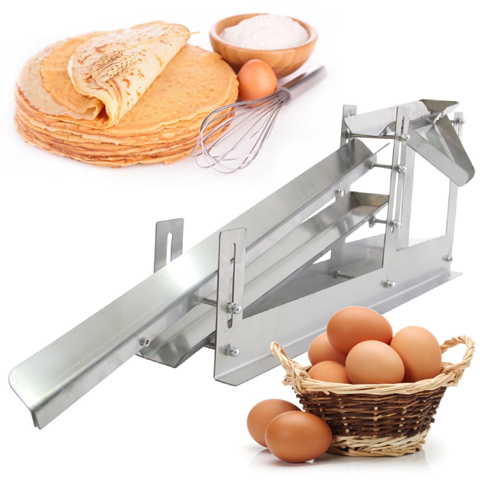 Separador de Yemas para Uso Doméstico & Comercial - Máquina Profesional para Separar Clara de Huevo de Acero Inoxidable 304 - Rápida, Ajustable, Apta para Lavavajillas - Reposteros, Restaurantes