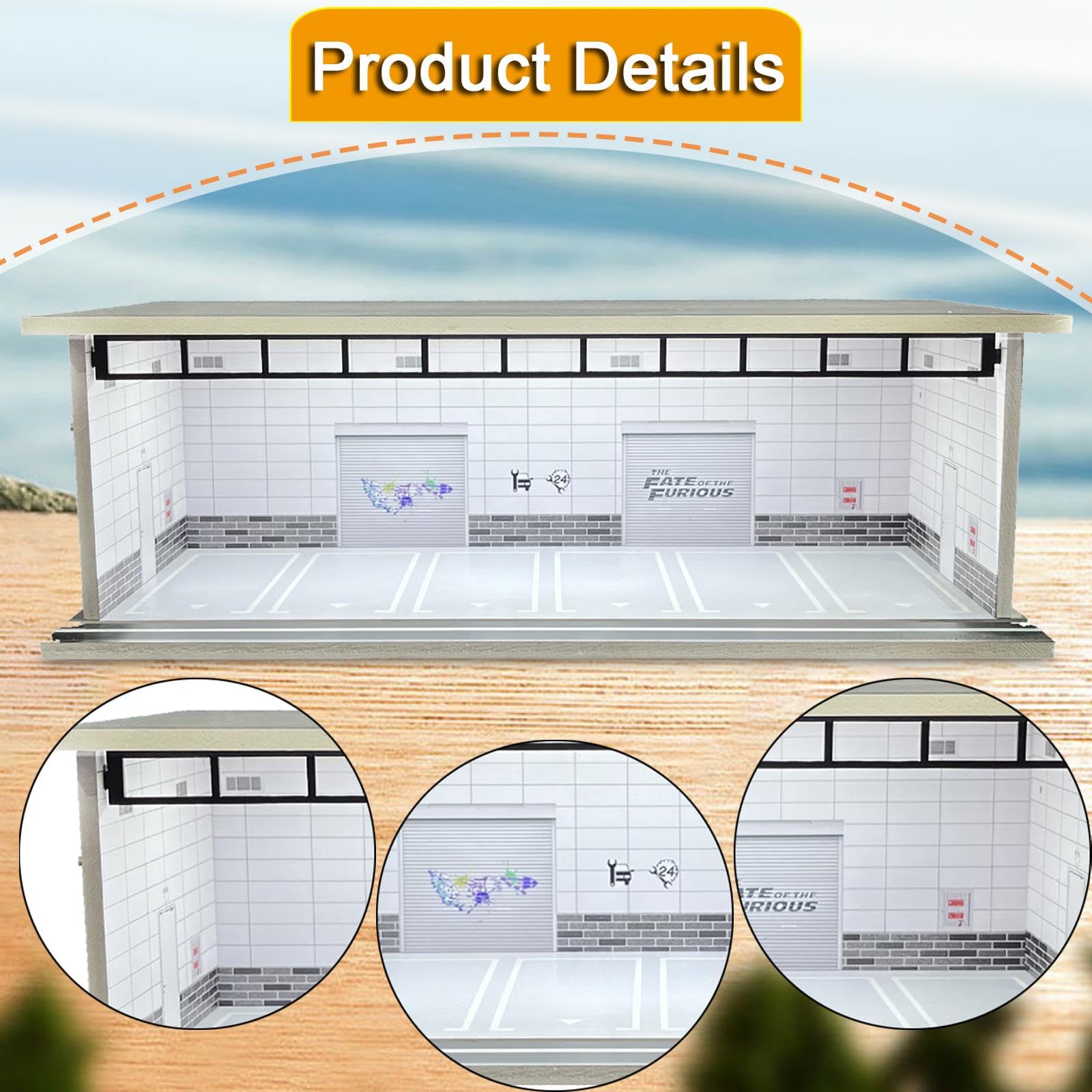 Modellauto Vitrine 1/64 Modellauto Sammelvitrine mit LED Beleuchtung Staubschutzabdeckung Ausstellungsbox Diorama Aufbewahrung Aus PVC Acryl F, Style F