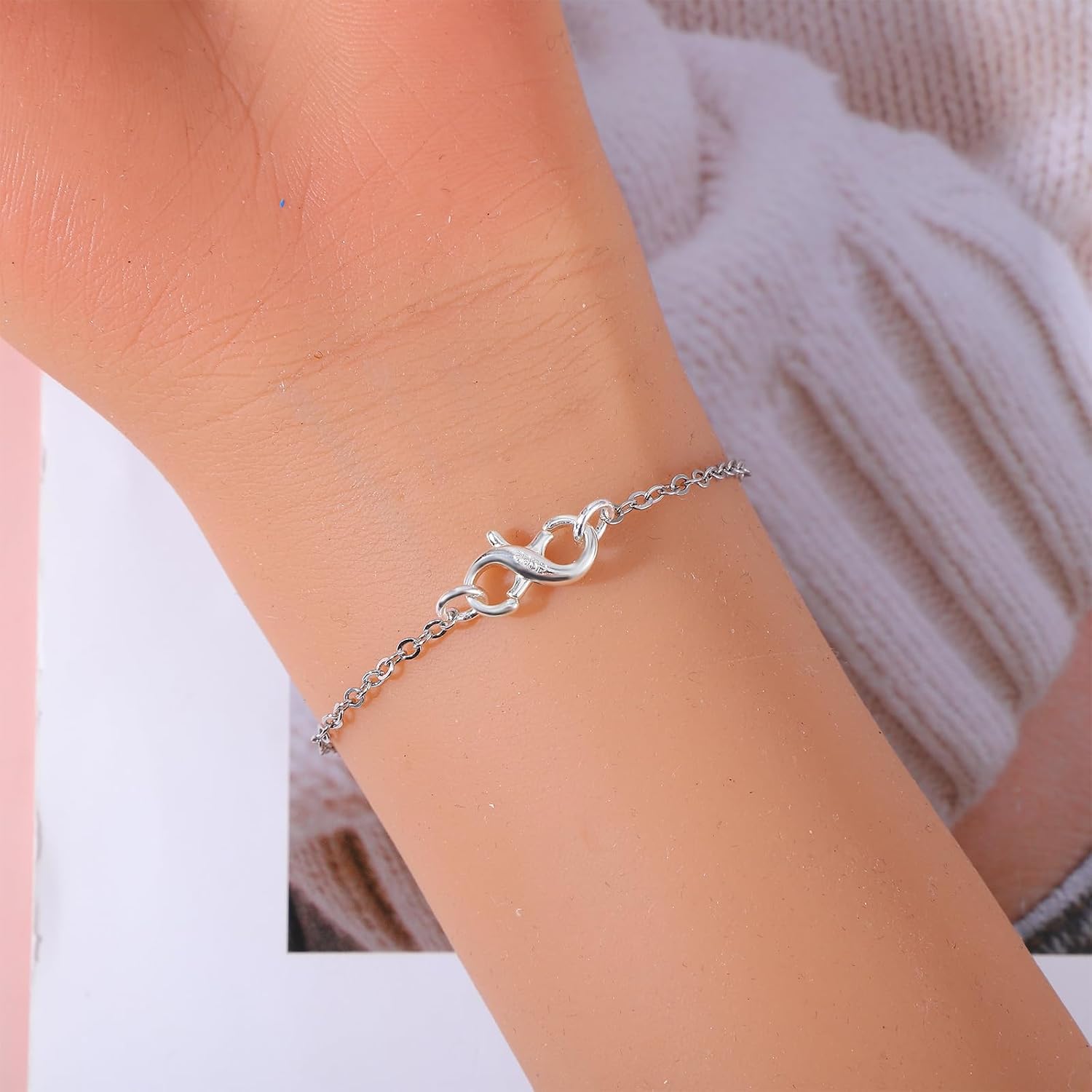 S925 Sterling Silver Double Opening Lobster Clasp, 1 Pcs Necklace Extender Clasp and Closures, Jewelry Shortener Enhancer Connector for DIY Bracelet Anklet Making (Silver)