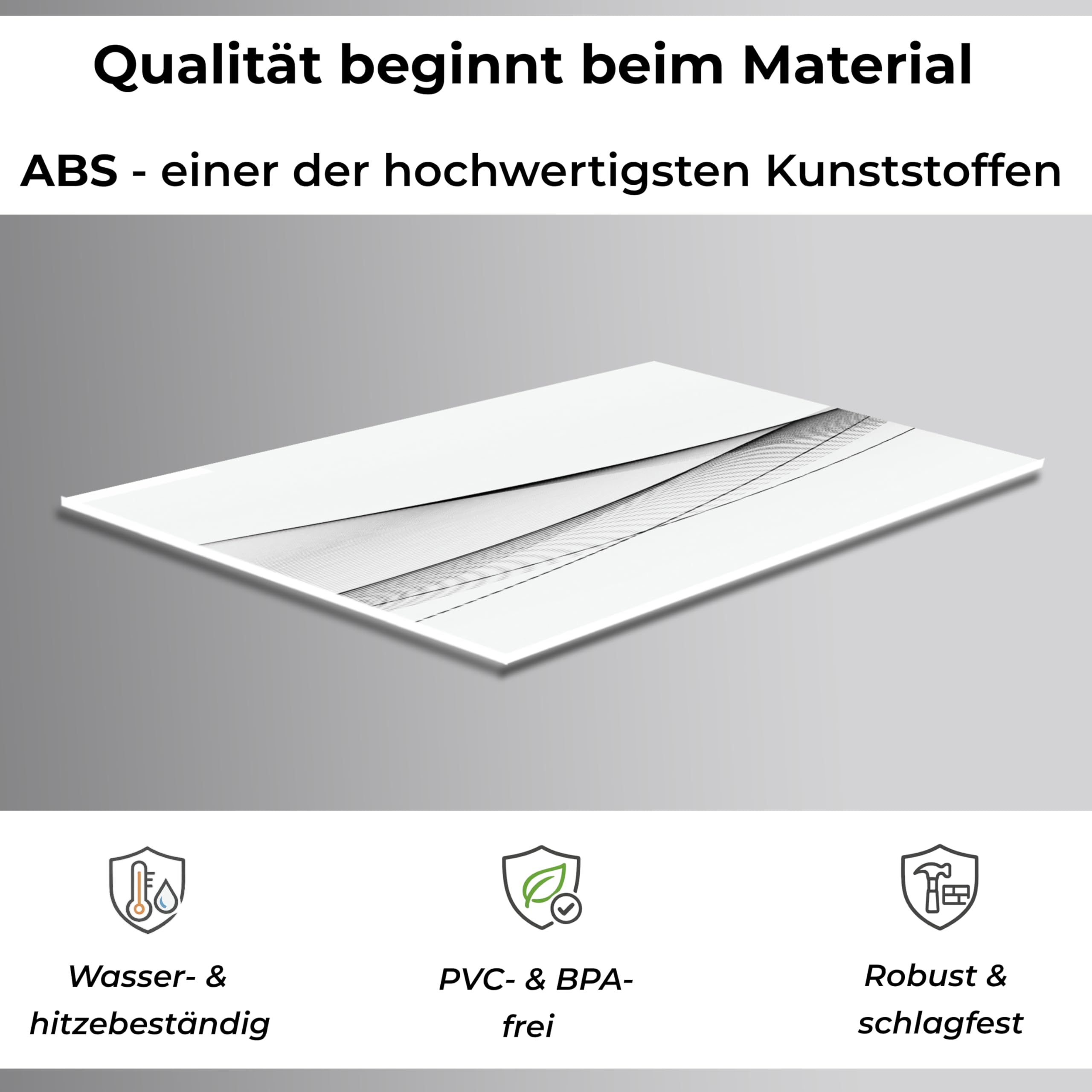 Rodnik Küchenrückwand – monolithische ABS-Platte mit Direktdruck, formstabil und langlebig. Große Motivauswahl (Eleganz, 60x400 cm)
