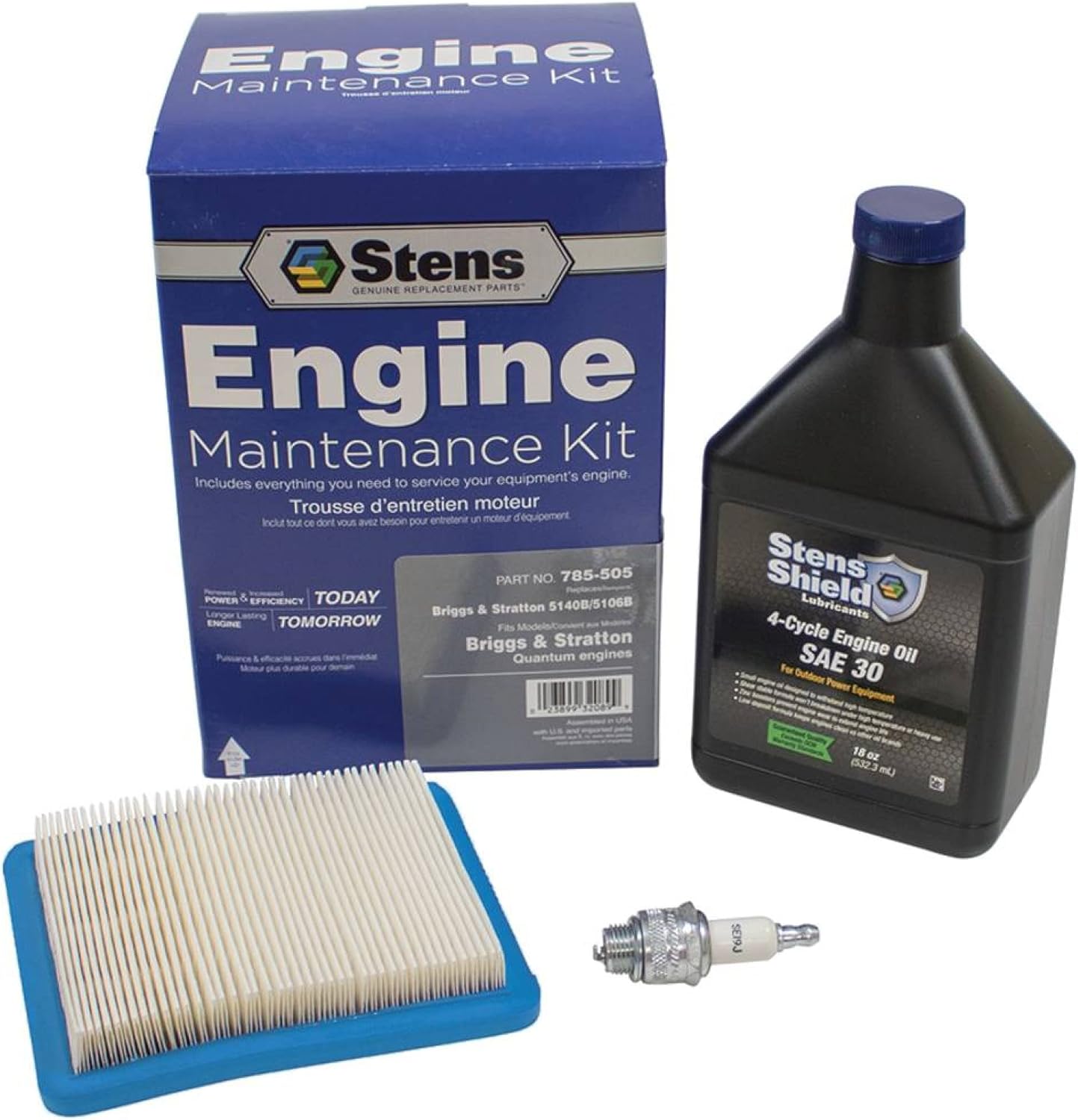 Stens 785-505 Engine Tune-Up/ Maintenance Kit For Briggs & Stratton 5106B Quantum 3.5 - 6.5 HP : Lawn Mower Tune Up Kits : Patio, Lawn & Garden