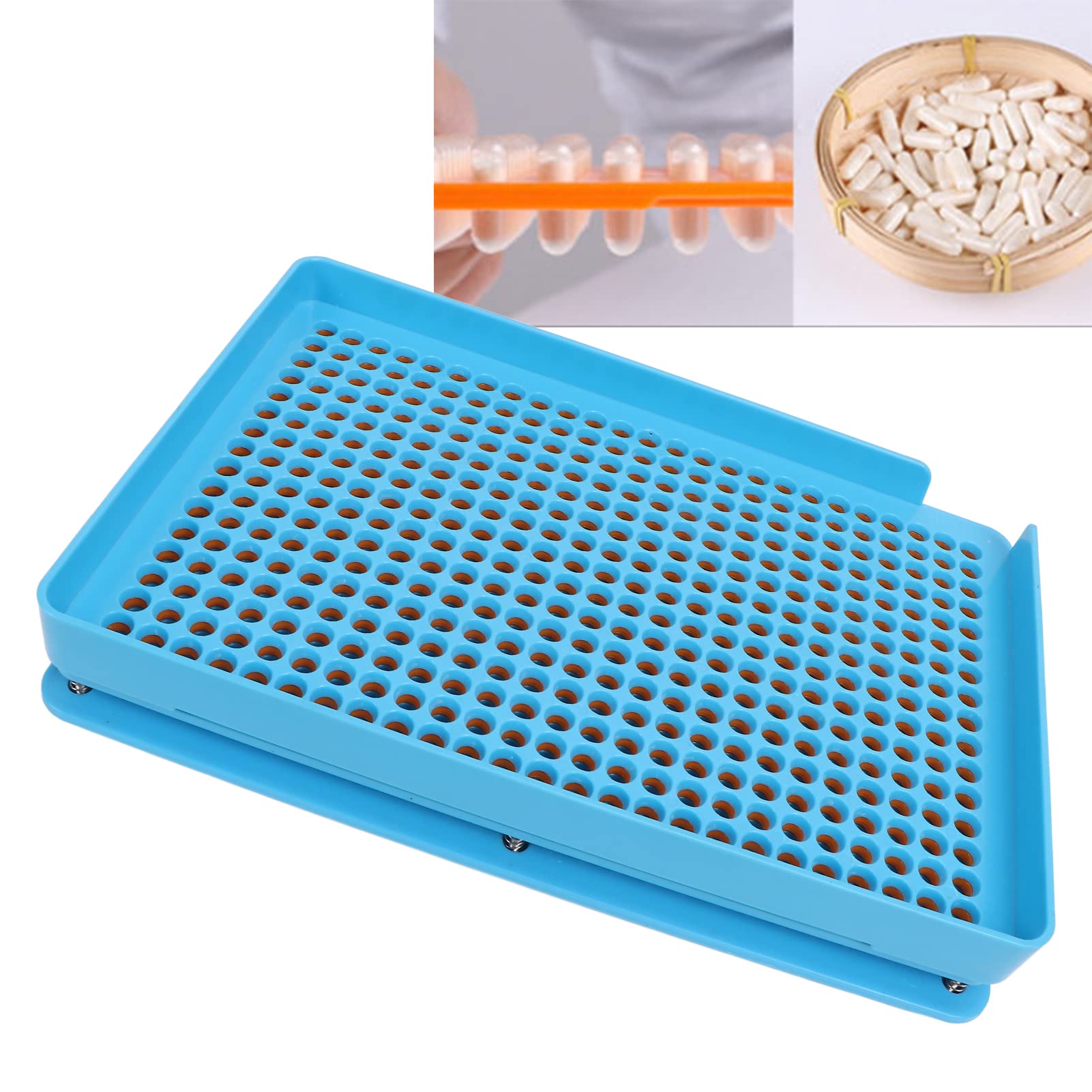 Macchina Per Il Riempimento di Polveri Piastra di Riempimento Per Capsule - Vassoio da Laboratorio Mobile Manuale Facile - Macchina Per Il Riempimento Manuale di Polveri (400 Fori Dimensione 00
