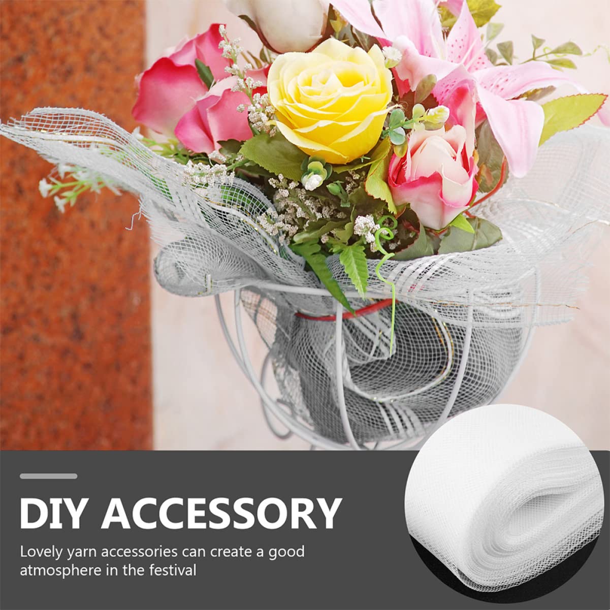 JEWEDECO DIY Crinolette Supplies 10cm Fishbone Boning Mesh Dance Dress Material Gauze Fabric Horse Hair for