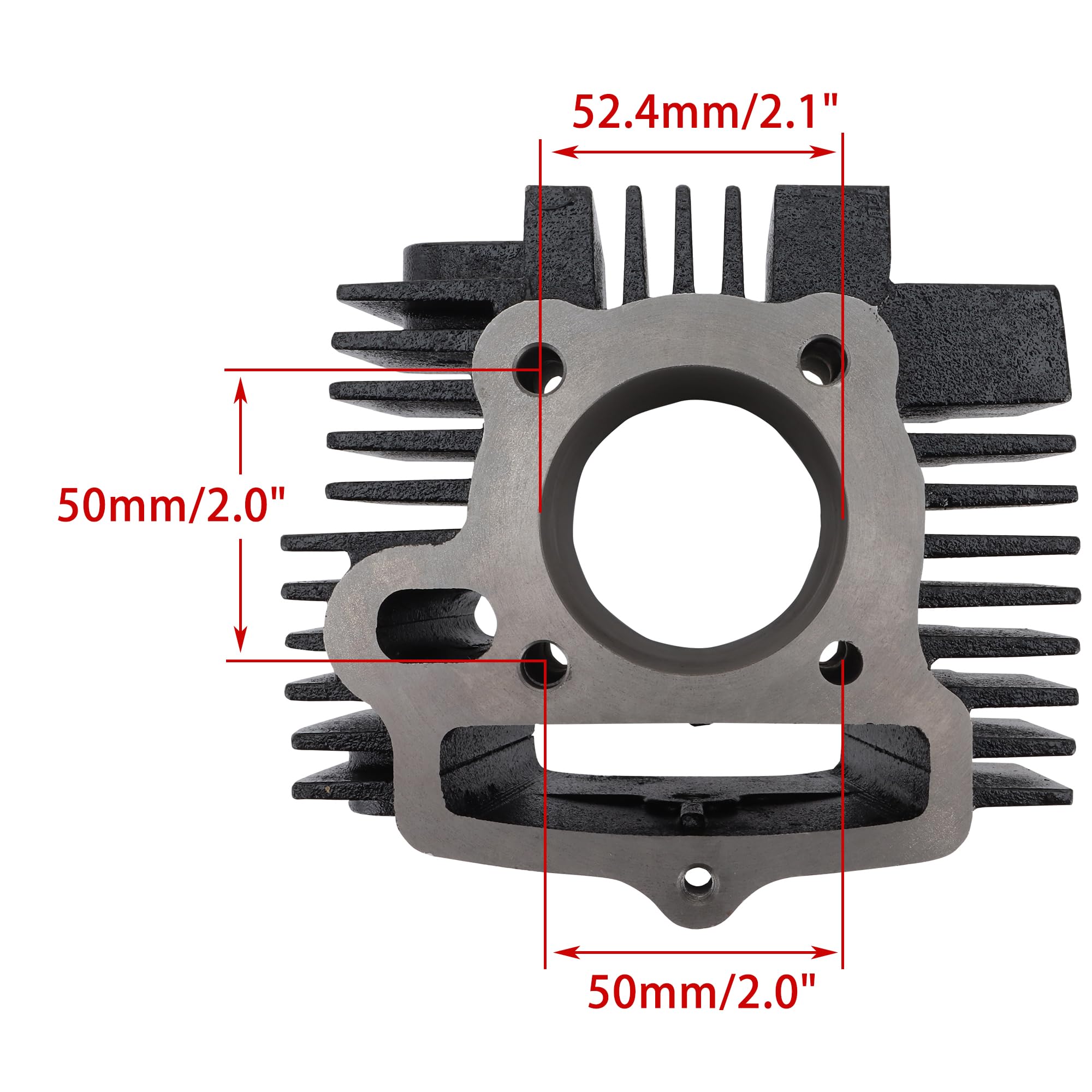 Amazon | WOOSTAR 52.4mm 鉄製 ビッグボアシリンダー ピストンリング
