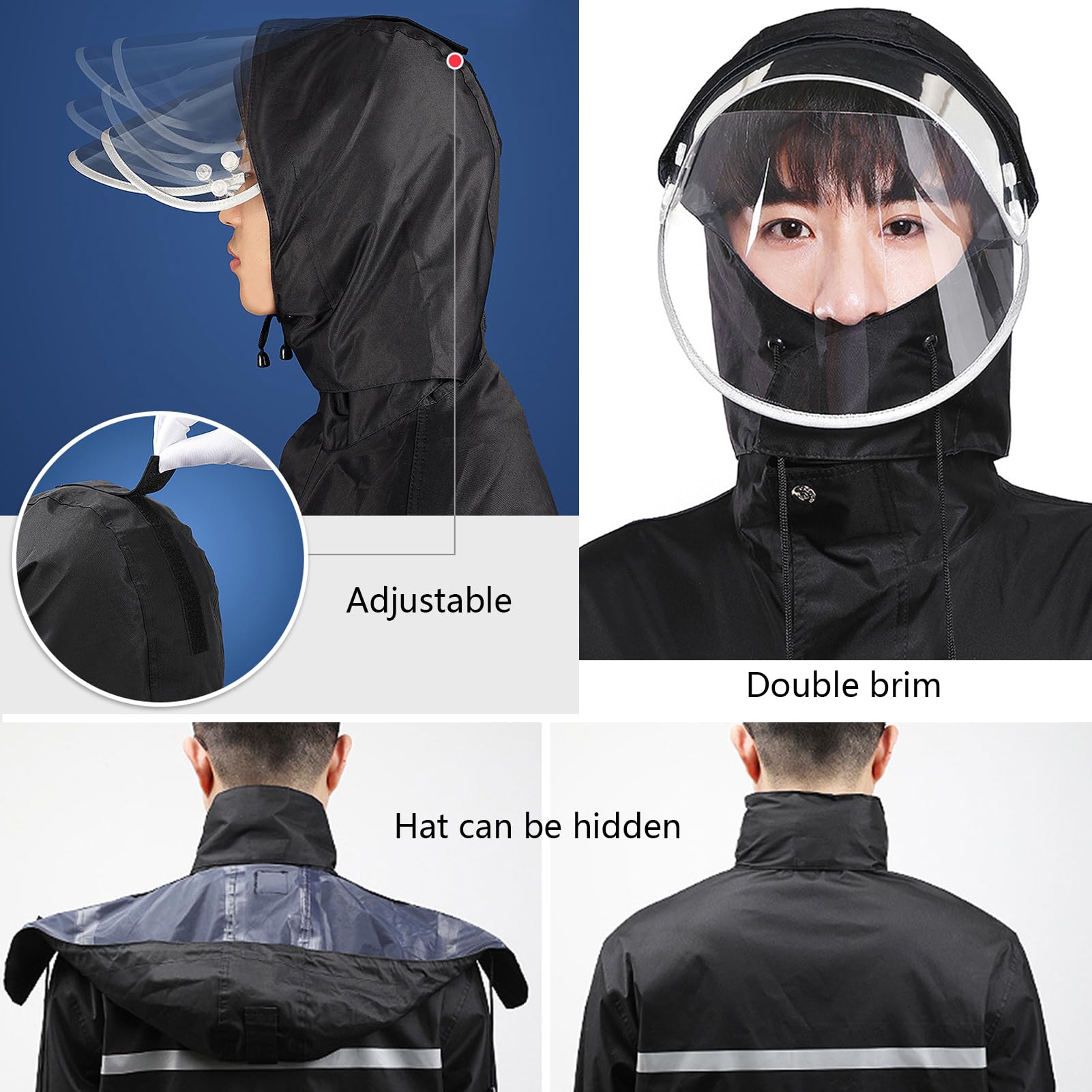 Tuta Antipioggia All'aperto Highlight Riflettente Impermeabile di Sicurezza Divisa Pantaloni Giacca Antipioggia Traspirante per Gli Uomini Donne