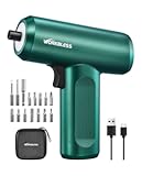 Cordless Screwdriver&comma; 3&period;7V Electric Screwdriver with LCD Touchscreen Display&comma; 8 Torque Settings&comma; Includes 15Pcs Bits with Carry Bag&comma; USB Cable&comma; Tool Kit for Home DIY Projects