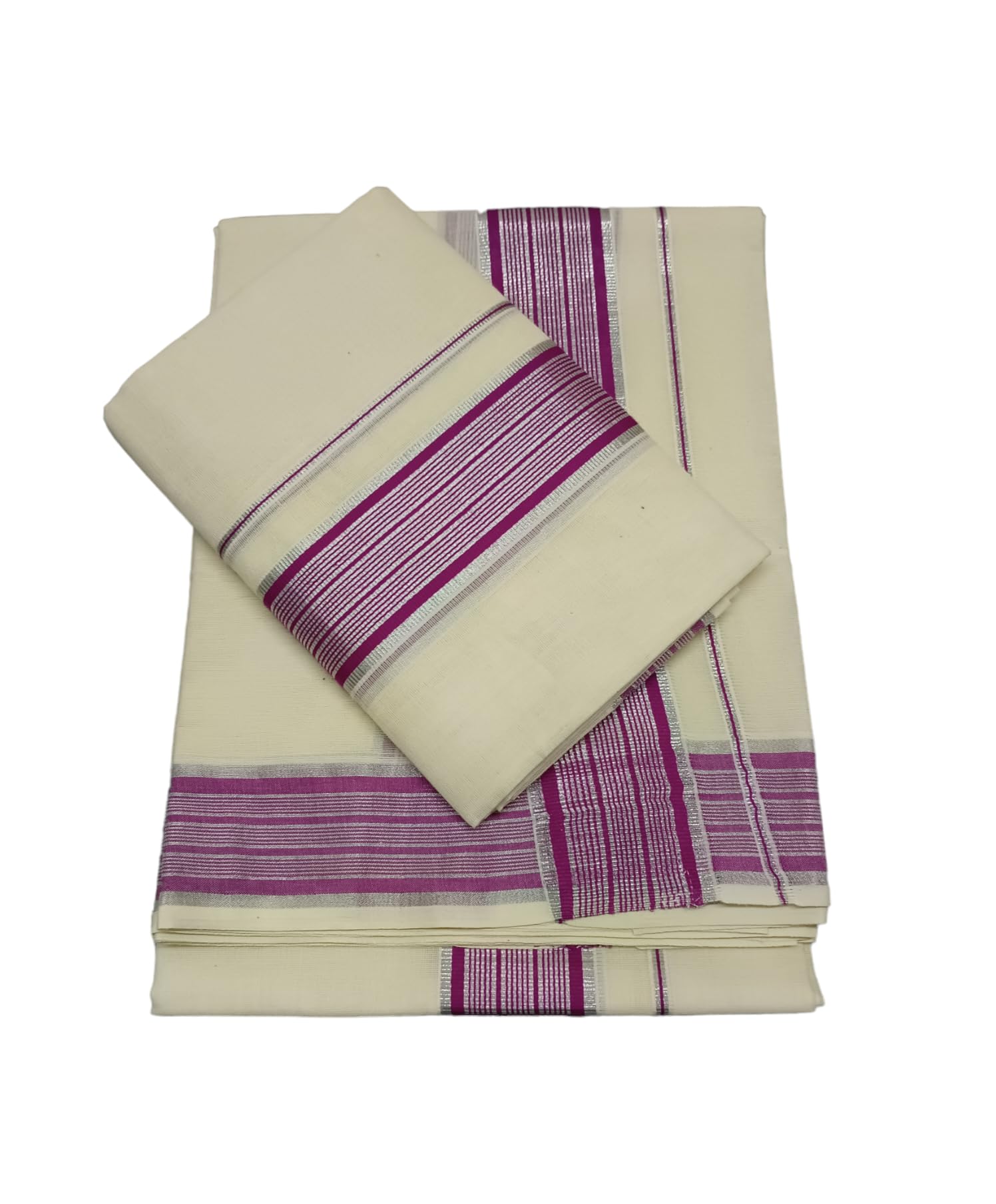 SKT Shree Kalaivani textileSKT Silver Kasavu Fancy Single Setmundu With Border