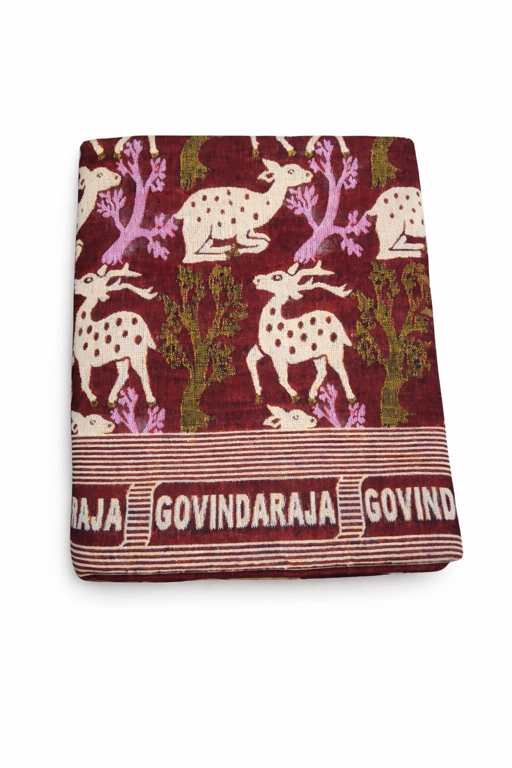 Cotton Jacquard Govindaraja Chennimalai Bedsheet/Blanket | Queen Size (60" x 90") (Pack of 1) | 100% Cotton (Animal)-image-10