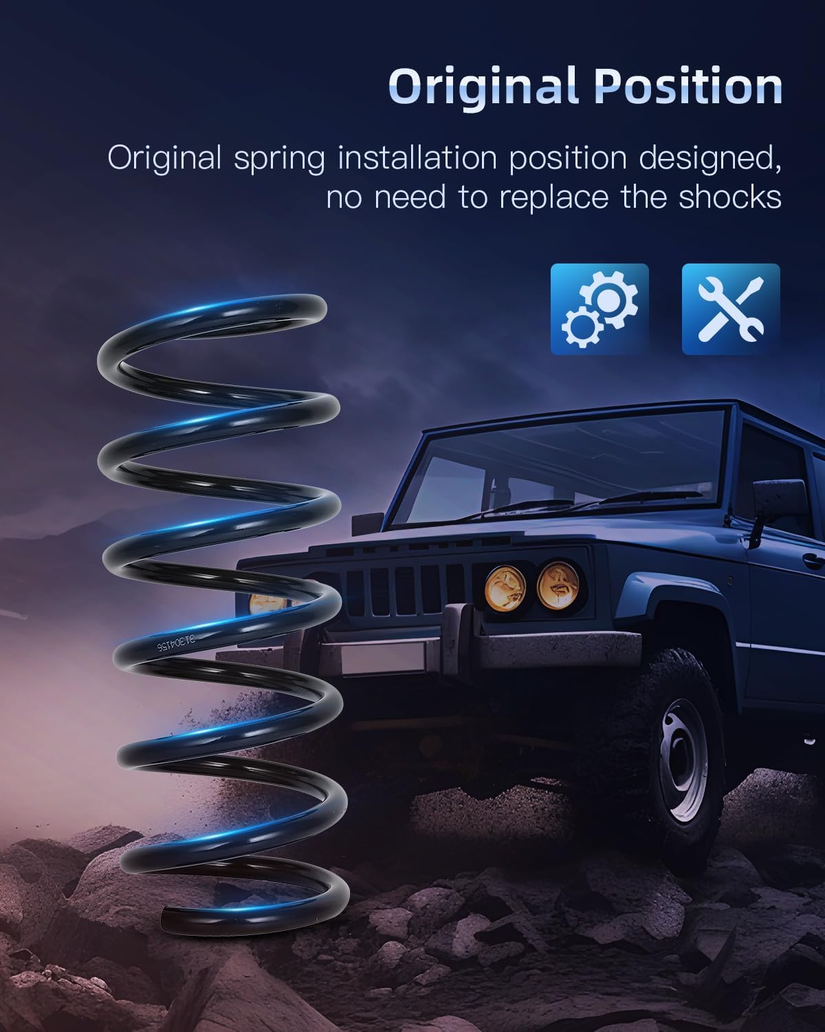 ECCPP Coil Springs Suspension Coil Spring Set for 2010-2017 for Volvo XC60 Coil Springs for 31304156 2PCS Rear Coil Springs