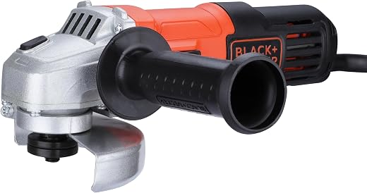 BLACK+DECKER G650-IN, 650W 4''/100mm Angle Grinder (Corded) for Grinding, Polishing and Cutting with Spindle Lock and Slid...
