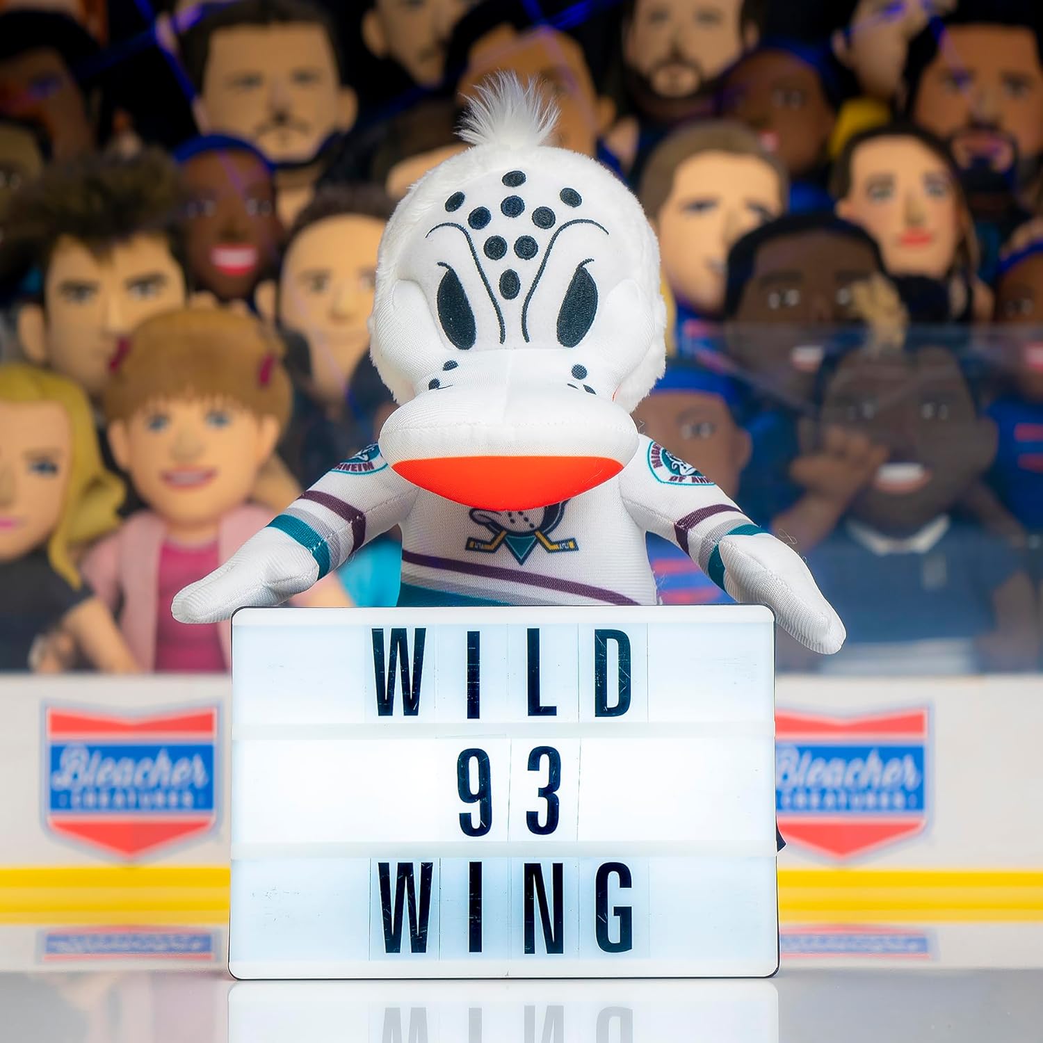 Bleacher Creatures Anaheim Ducks Wild Wing 10" NHL Mascot Plush Figure (Teal Triangle Uniform) - A Mascot for Play or Display