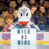 Vista 2 de Bleacher Creatures Anaheim Ducks Wild Wing - Figura de peluche de mascota de la NHL de 10 pulgadas (uniforme triangular verde azulado), una mascota
