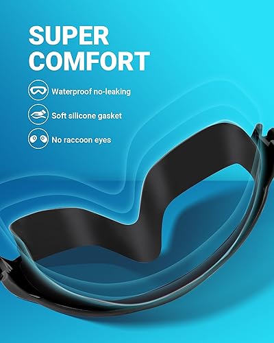 Miniatura 5 de Freela 2 Pack Swim Goggles for Adult Men Women,180Wide Vision Anti-fog UV Protection No Leak Clear Swimming Goggles