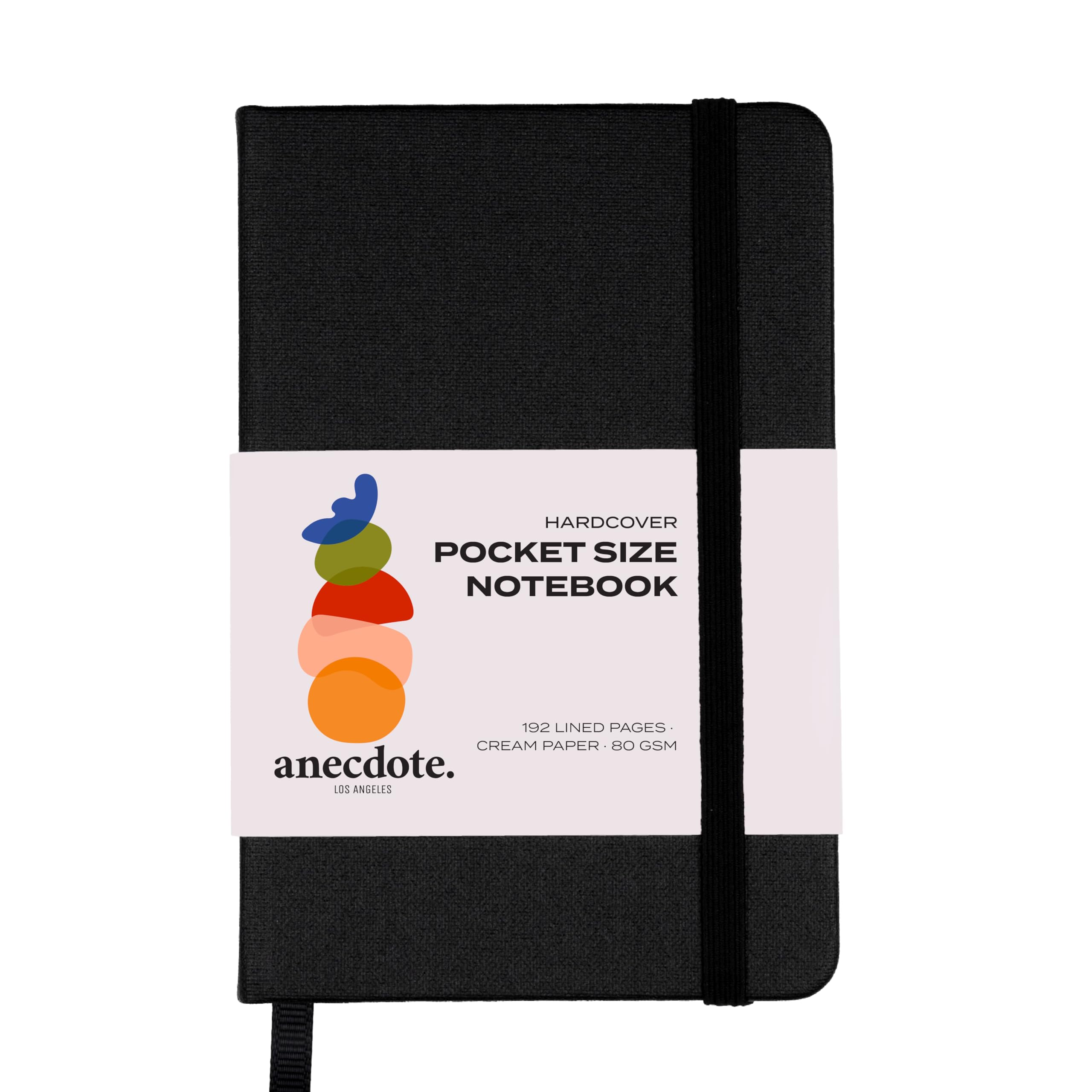 Journal de poche ANECDOTE petit carnet noir compact pour ne plus oublier vos idées