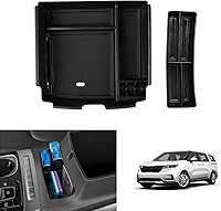 Vista 12 de Autorder 2 unidades Organizador de consola central para Kia EV6 2022 2023 2024 2025 2026, accesorios, caja de almacenamiento para reposabrazos