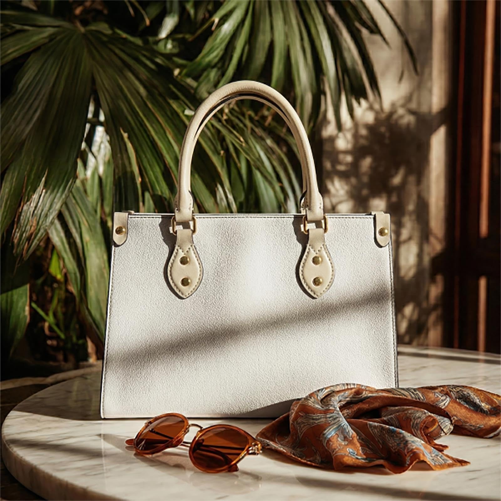 Bolso tote de cuero personalizable para mujer con correa hombro desmontable