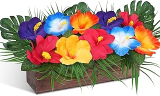 Hawaiian Flowers Arrangements Tropical Artificial Hibiscus