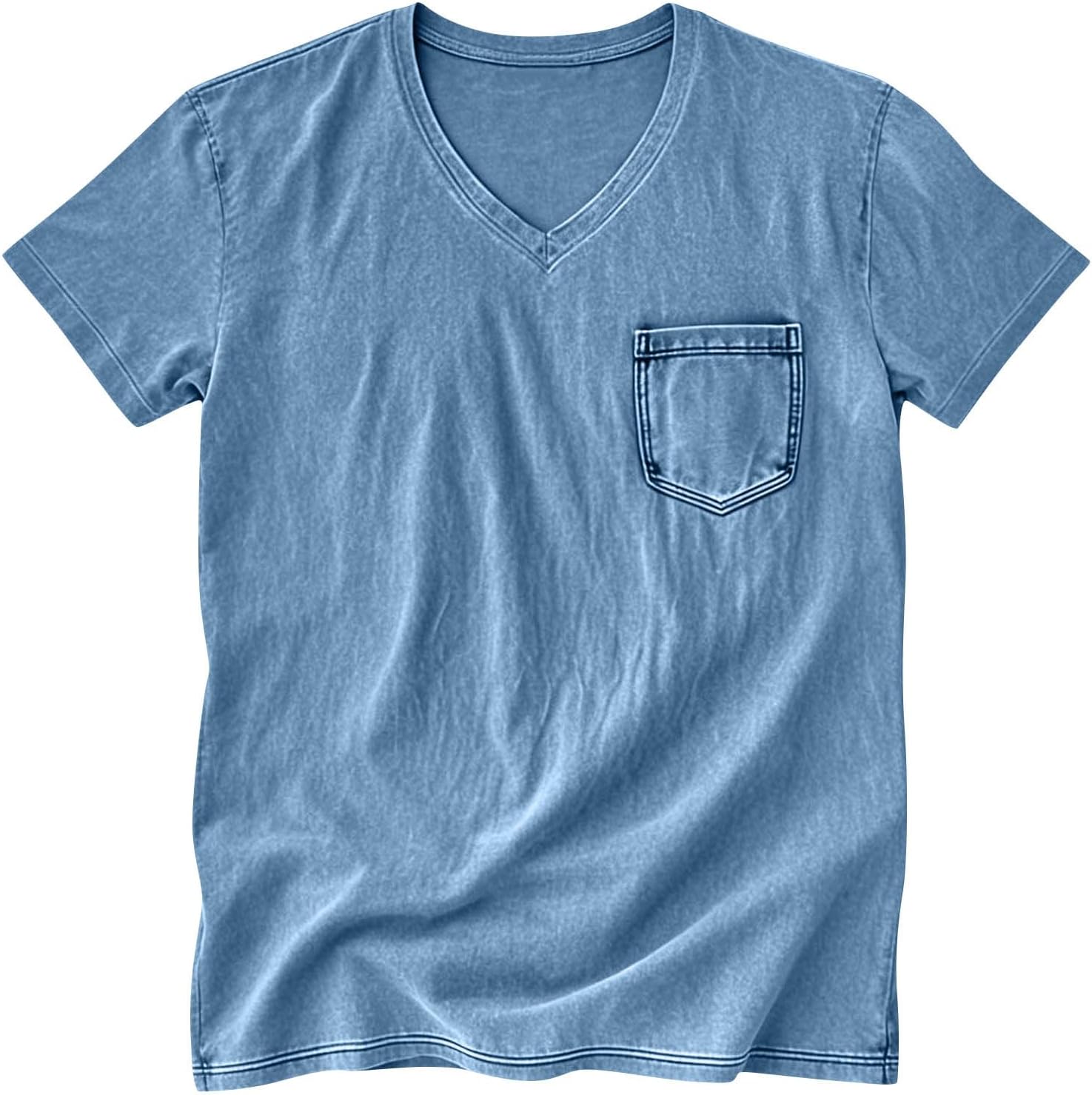 Distressed Henley Shirts for Men Washed Oversized T Shirts Short Sleeve Summer Tops Stylish Vintage Plain Tees