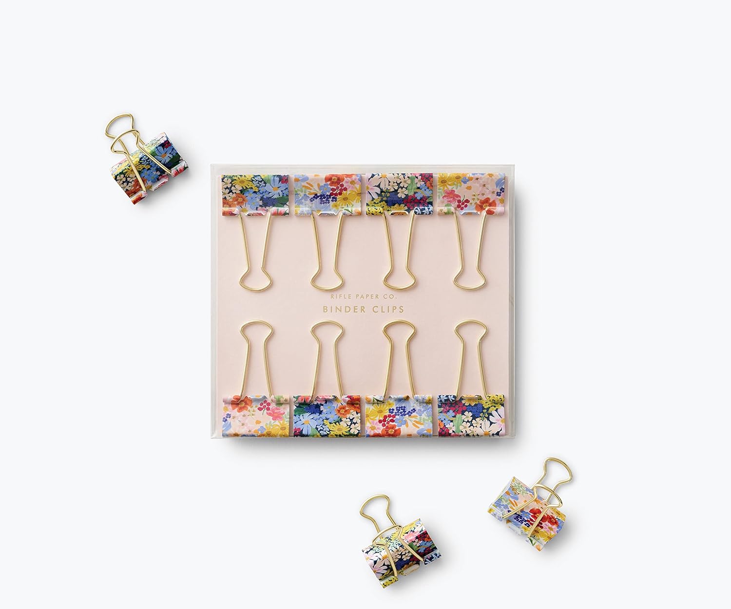 RIFLE PAPER CO. Binder Clips Set of 8 Metal Binder Clips