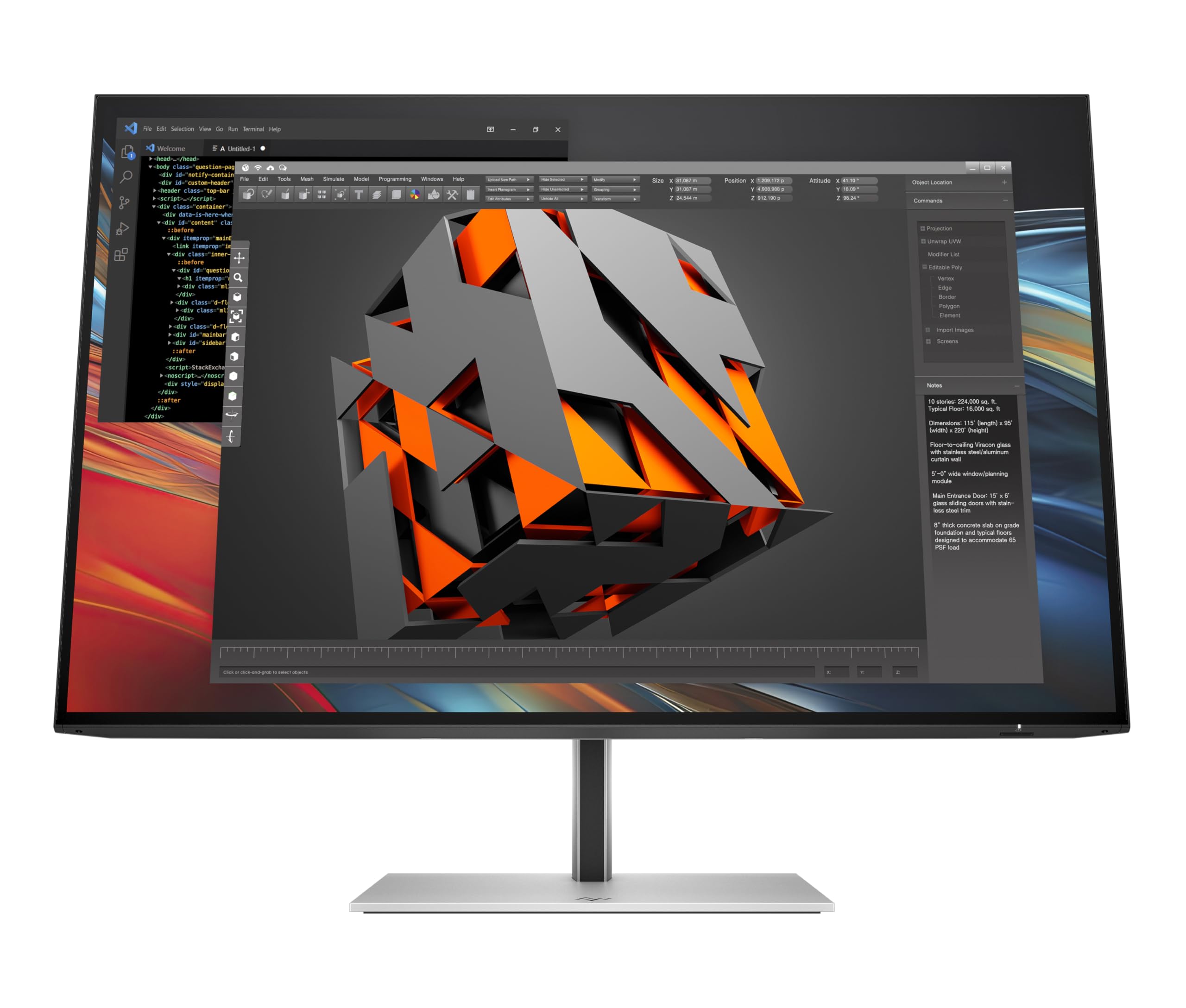 HP S7 Pro 724pn 24 inch WUXGA MNTR, Anti-Glare; Height Adjust/Tilt/Swivel/Pivot Eye Ease,-image-26