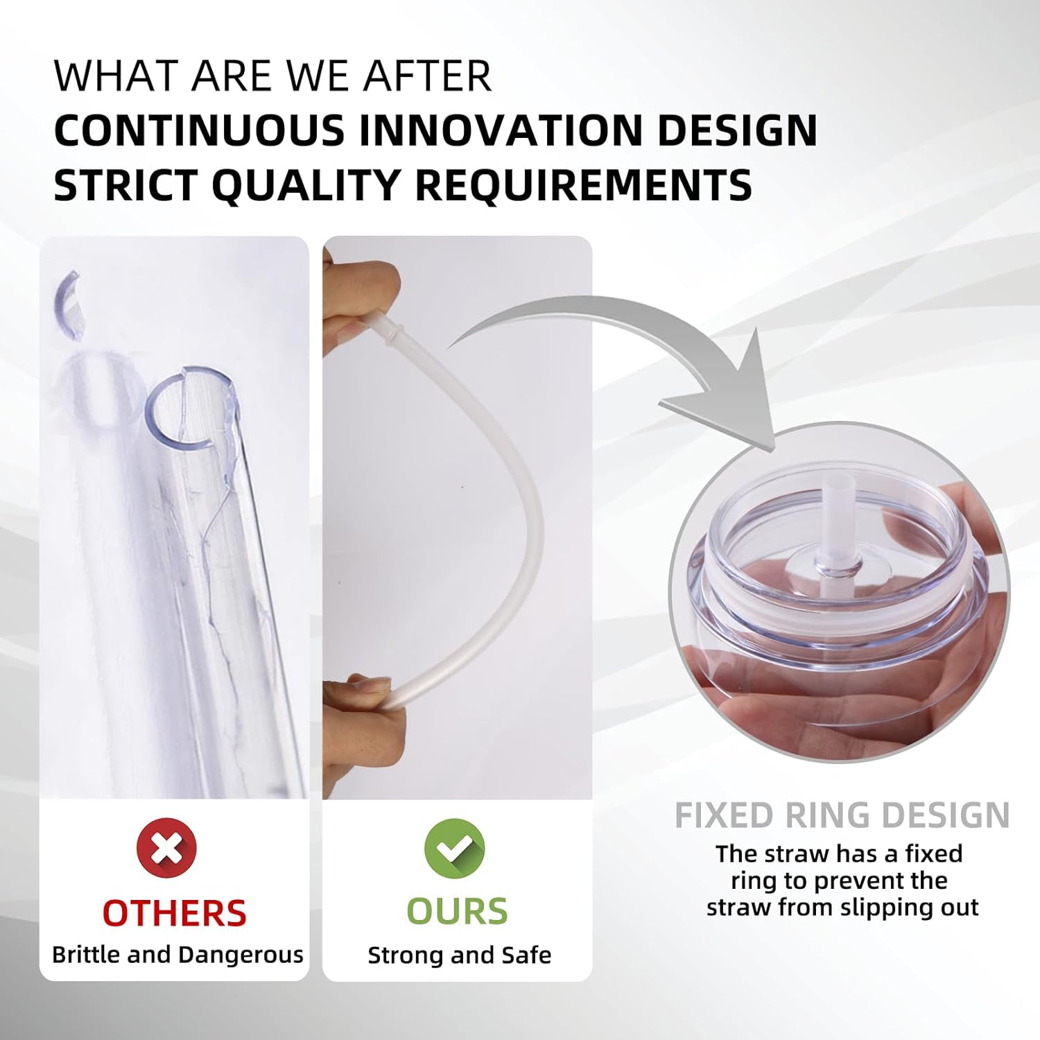 Volhoply 16oz Plastic Skinny Tumbler with Lid and Straw Bulk 10 Pack,Insulated Double Wall BPA Free Matte Acrylic Tumblers,Iced Coffee Travel Reusable Party Cup,Customizable Diy Gifts(Clear,10 Set) - Image 5