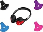 BOSS Audio Systems HP34C Dual Channel Foldable Wireless Headphone, Interchangeable Color Accent Caps
