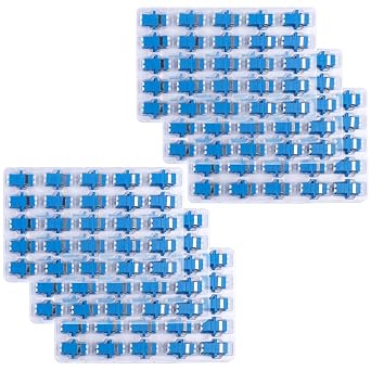 300 Pack LC to LC Duplex Fiber Optic Coupler - LC/UPC Duplex Singlemode Fiber Optic Cable Connector Adapter
