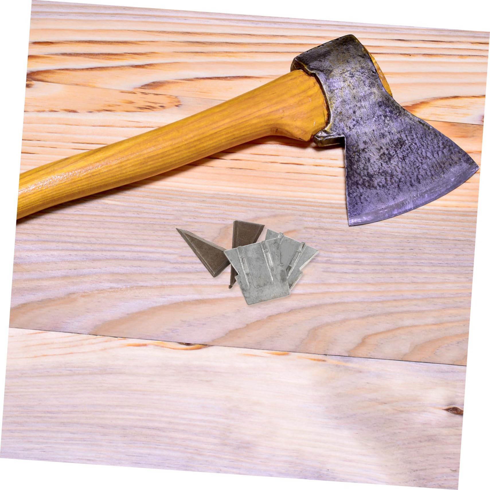 Operitacx 4 Set Installare Zeppe Rinforzate Cuneo Per Cunei Cuneo Spaccalegna Scissione Bushcraft Cuneo A Forma Di Cono Cuneo Di Ricambio Per Martello Ferro Da Stiro Argento 4 Pezzi*4