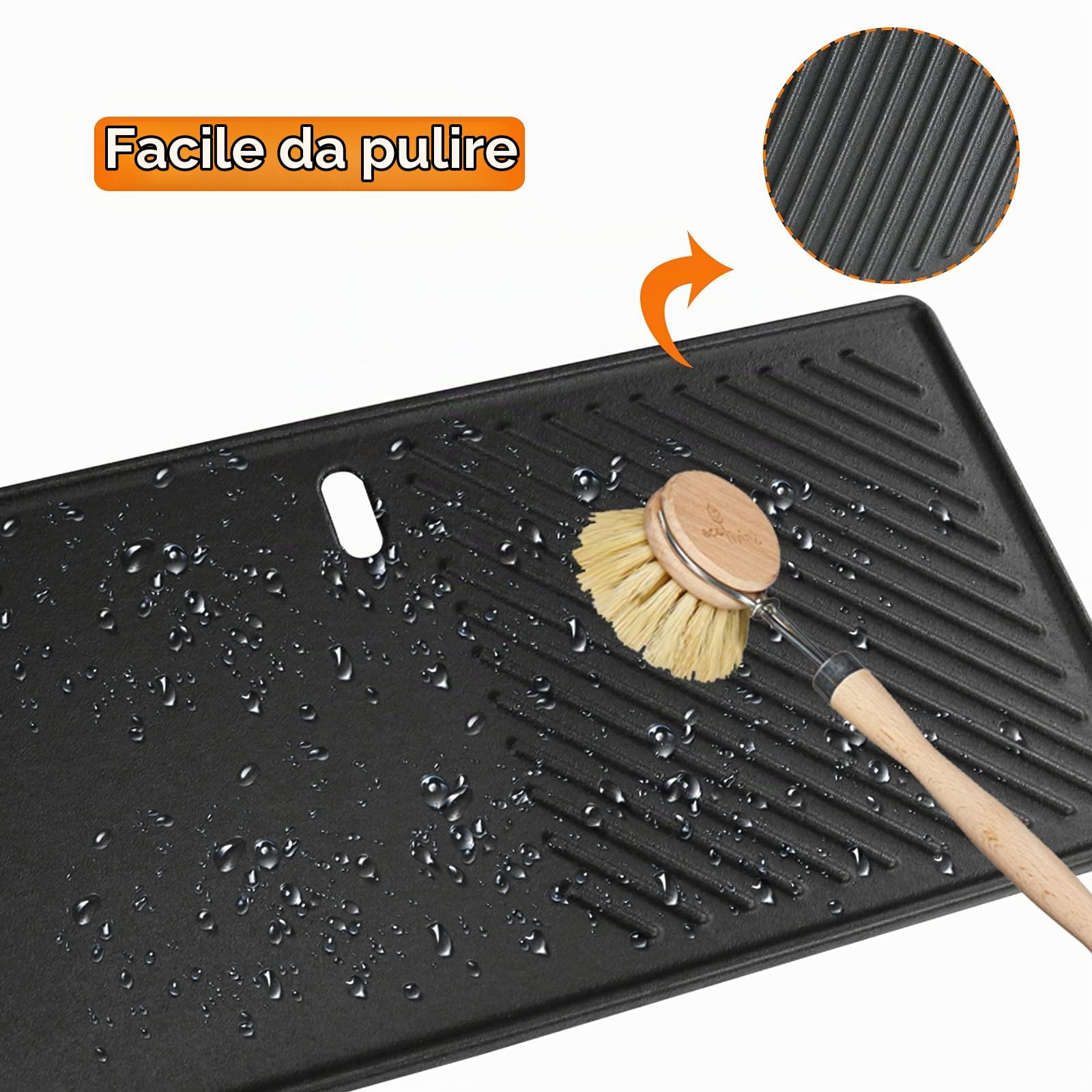 GFTIME 20,5 x 43cm Piastra grill in ghisa 7883 per barbecue a gas Enders Boston, parti di ricambio per piastra barbecue a gas per la maggior parte dei modelli di grill, 1 confezione 66123