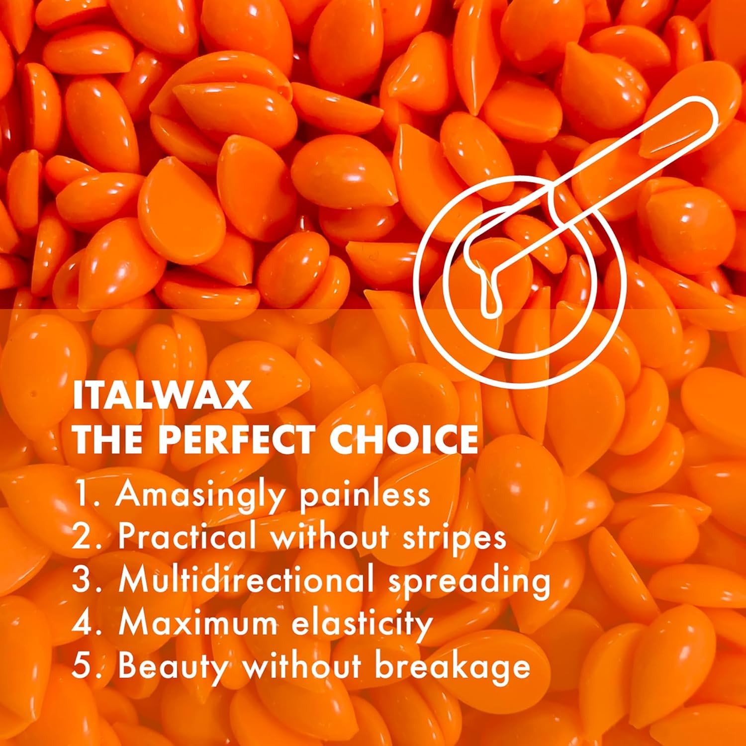Italwax Top Line Coral – Cire Pelable Professionnelle 750g – Sans Colophane Idéale Peaux Sensibles – Épilation sans Bandes Haute Précision Maillot et Aisselles – Sans Parfum
