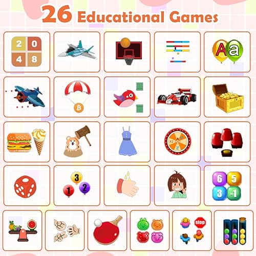 Miniatura 4 de Reloj de juegos para niños, con 26 juegos de rompecabezas, pantalla táctil, cámara HD, reloj despertador, juguetes para edades de 4 a 12 años.