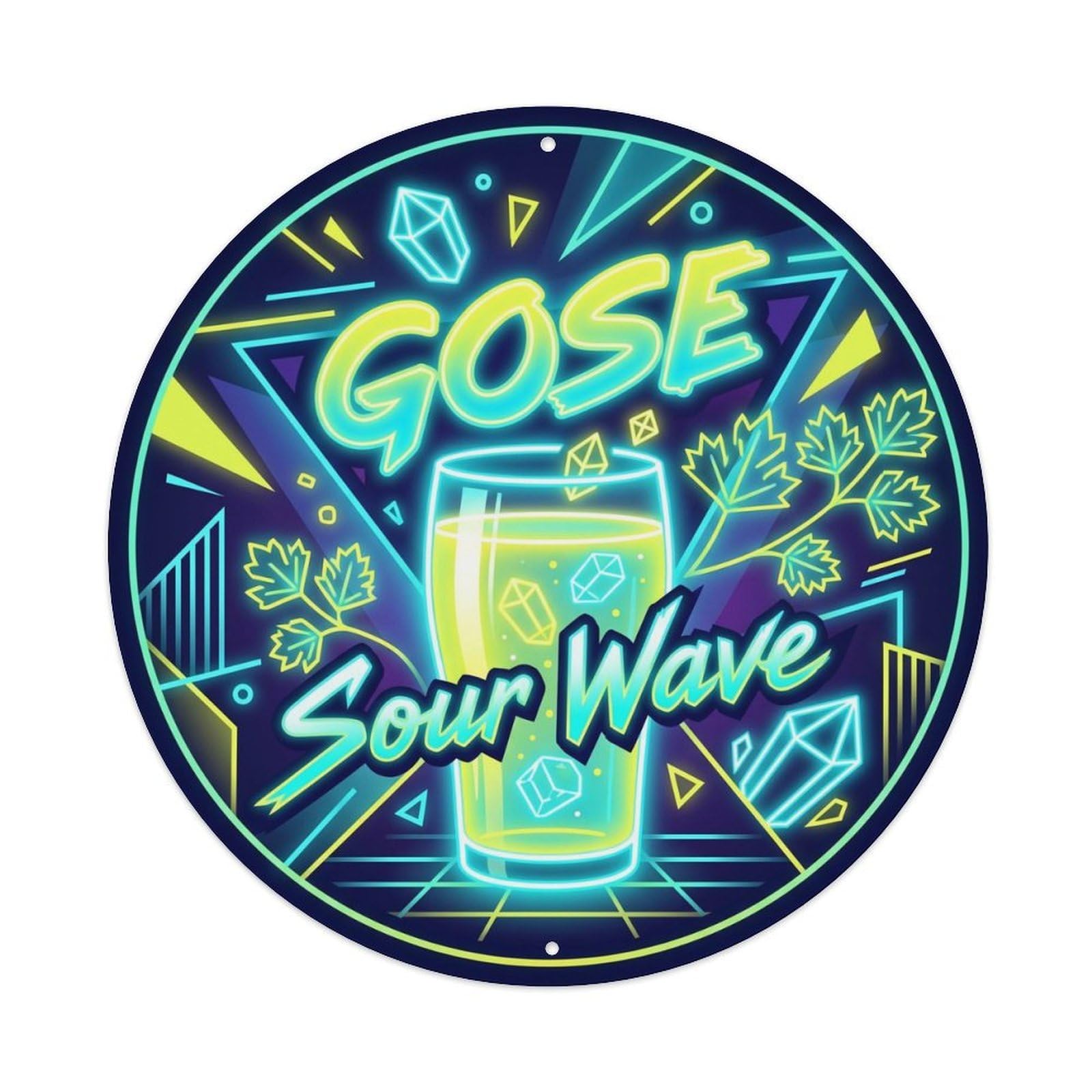 Old School Gose Sour Beer Cellar Brew German Foam Mug Metal Tin Sign