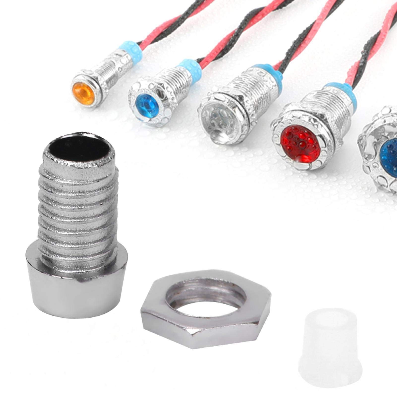 100 Stück 3 Mm Chrom LED Halter / Blenden Für 3 Mm LEDs – Rot, Gelb, Blau, Grün, Weiß, Orange