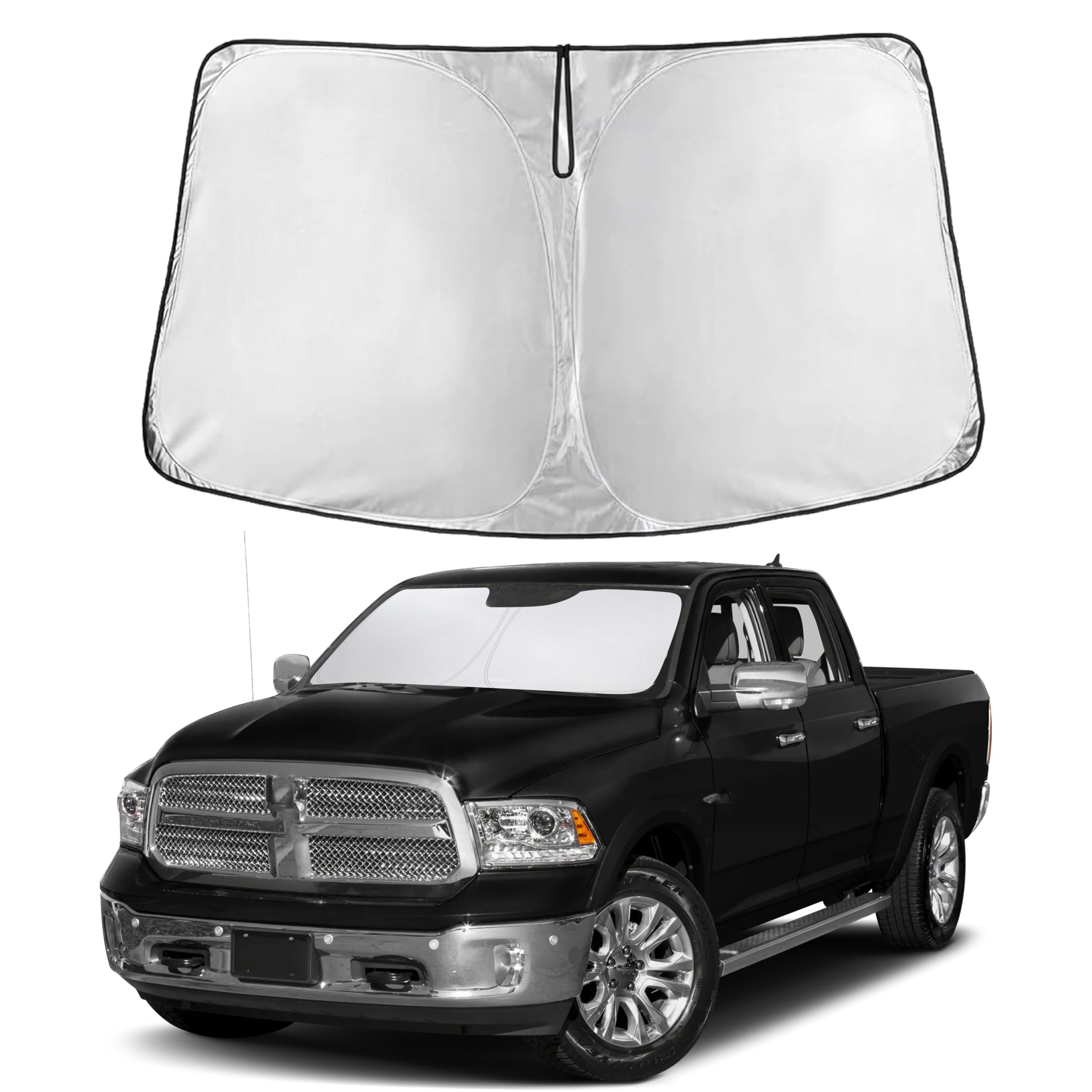 EcoNour Windshield Sun Shade Compatible for RAM 1500 2011–2018