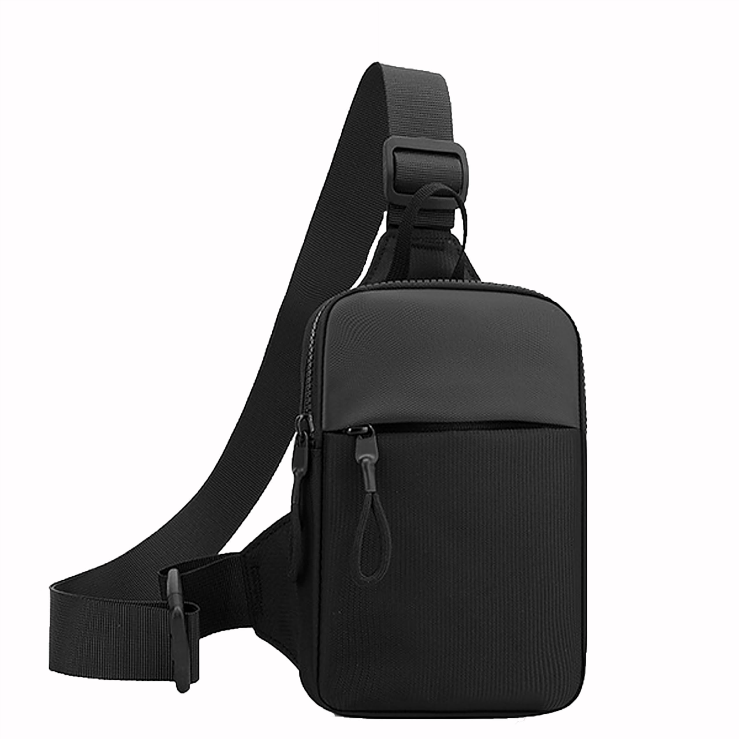Mens and Womens Mini Sling Bag - Double Pocket Waterproof Crossbody Bag Suitable for Hiking and Sports Running