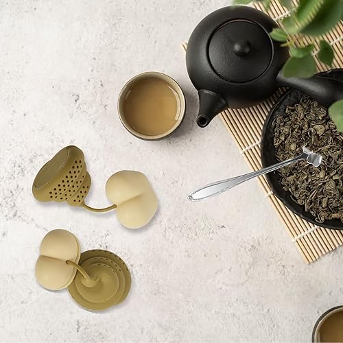 Miniatura 5 de Numola 2 filtros de té de broma para hojas sueltas y té de hierbas, interesante diseño de caca infusor de té para amantes del té, trae una divertida