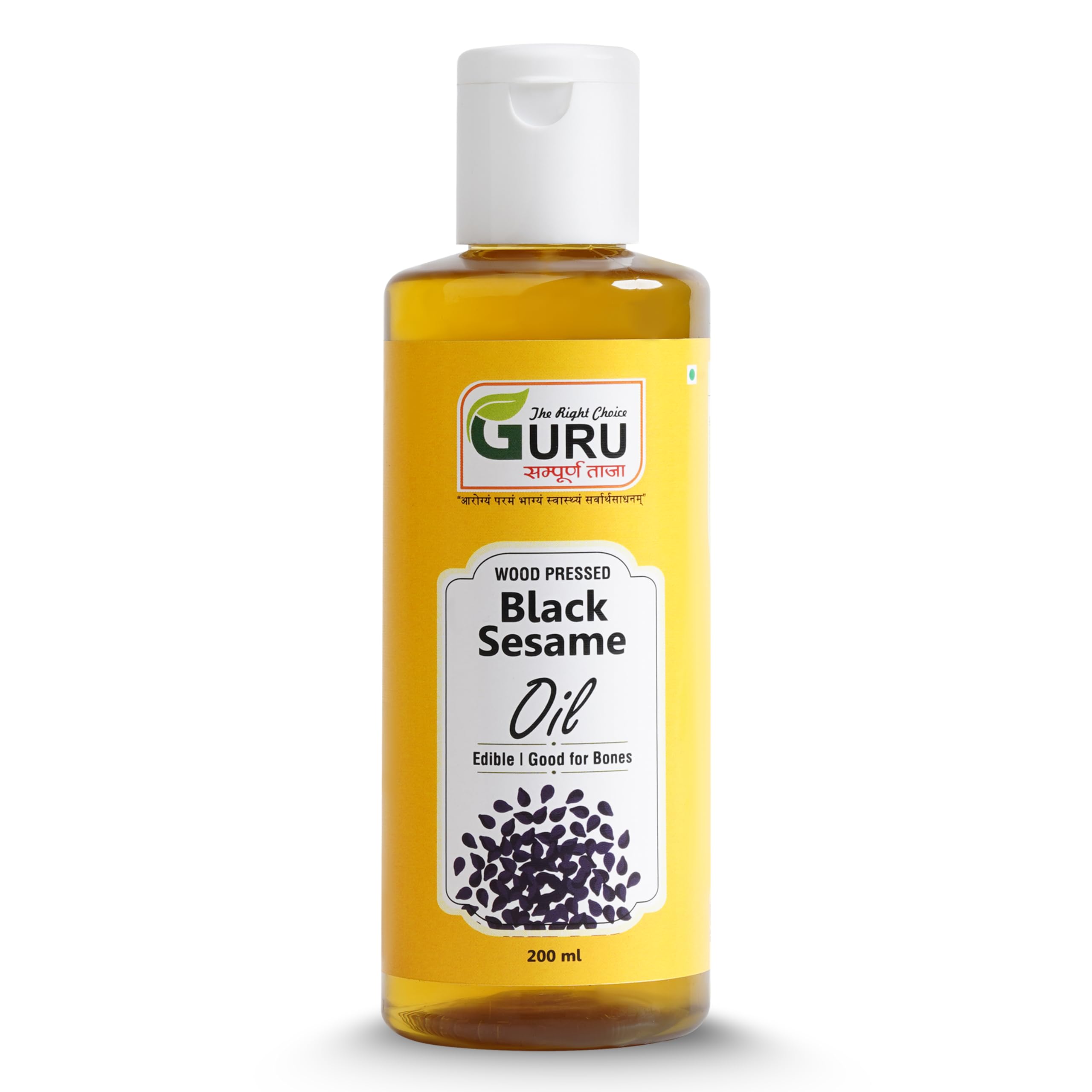 GURU 100% Pure Sweet Almond Oil | Baby Oil | Wood Pressed | Pure Almond Oil for All Types of Baby Hair & Skin | 100% Edible Oil | Derma safe | BPA & Cruelty-Free | 100 ml (Black Sesame : 200 ml)-image-12