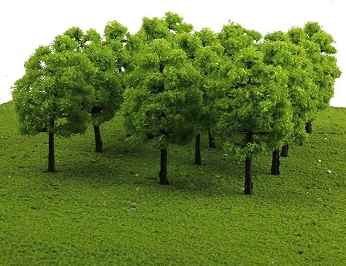 Juego de 20 piezas de 20 modelos de árboles, troncos de plástico, paisaje, ferrocarril, diorama de guerra, parque, paisaje, verde, plantas,